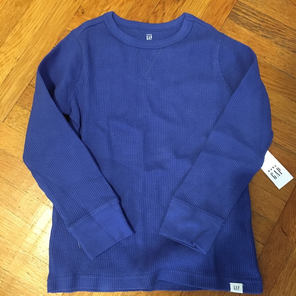 NEW! Gap Factory thermal blue boys long sleeve top